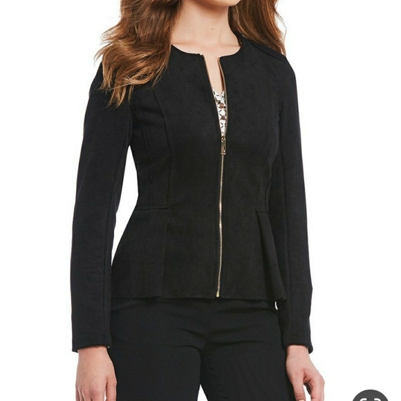 Ivanka Trump Jackets & Blazers - Ivanka Trump faux suede peplum jacket